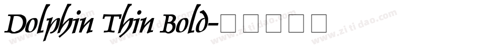Dolphin Thin Bold字体转换